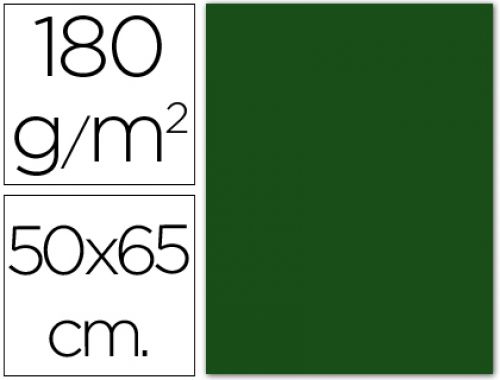 Cartolina guarro 50x65 cm 185 gr verde escuro , Guarro , 21034 , 3148954223353